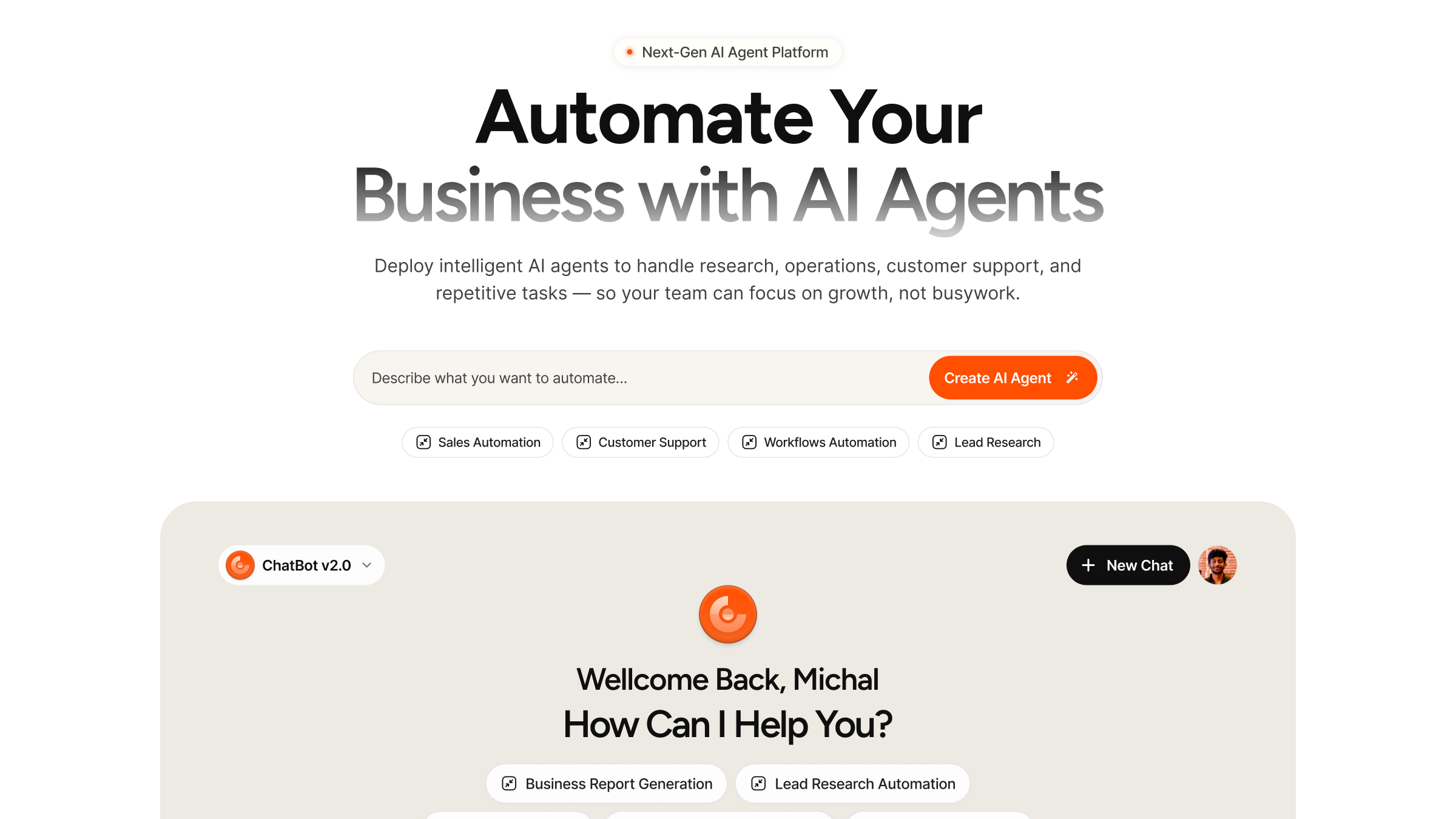 AI Agent Automation Header Fable